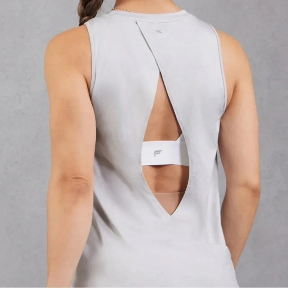 Fabletics Tops - Fabletics Blake Dry-Flex Open Back Tank Grey Small